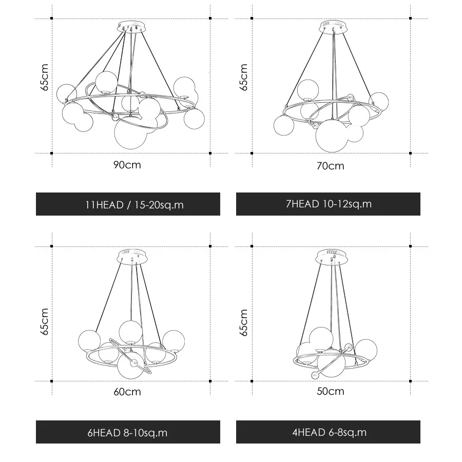 Creative Planet Pendant Light Circular Glass Ball Ceiling Hanging Living Room Lighting Fixture Dining Lamp | Лампы и освещение