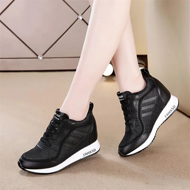 Женские кроссовки на танкетке AGUTZM весенние дышащие из сетчатого материала