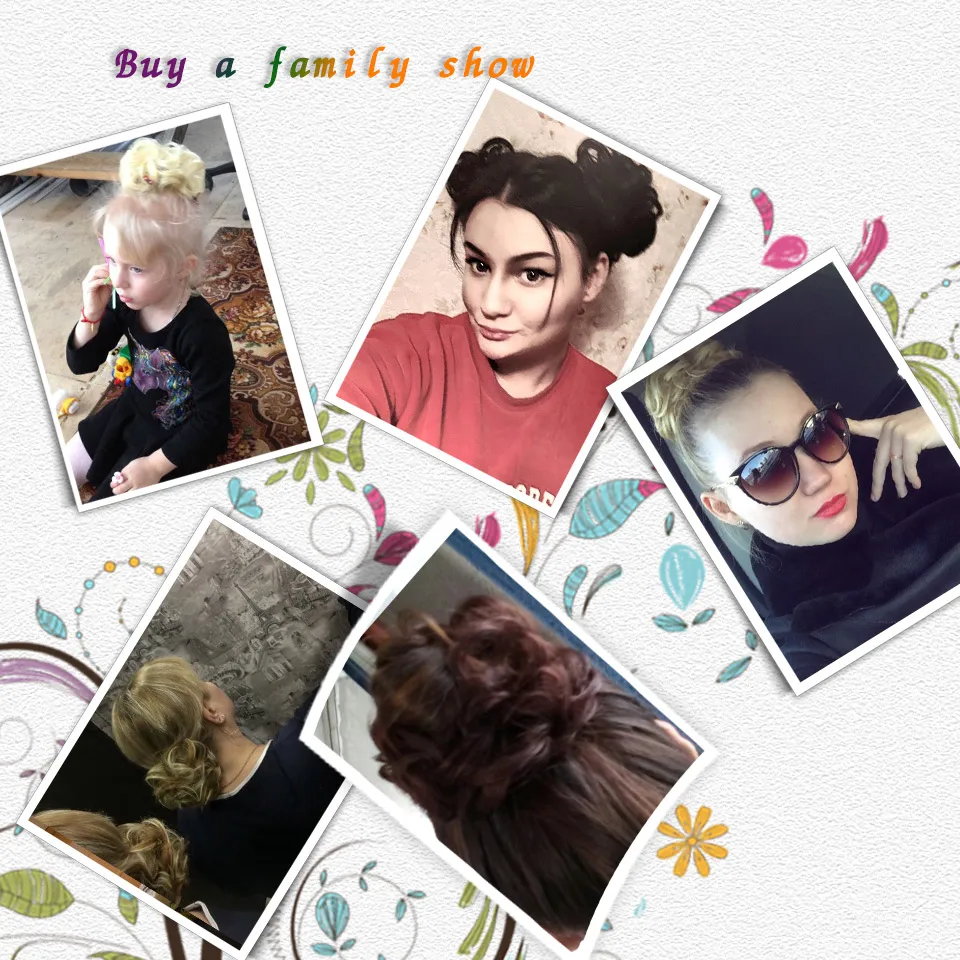 

AOOSOO hair band with rubber band synthetic hair donut hair piece hairpin wrapped ponytail