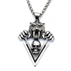 Ожерелье с кулоном в форме черепа и тигра в ретро-стиле