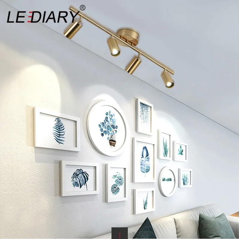 LEDIARY вращающаяся Золотая потолочная лампа регулируемая угловая точечная 7 Вт GU10