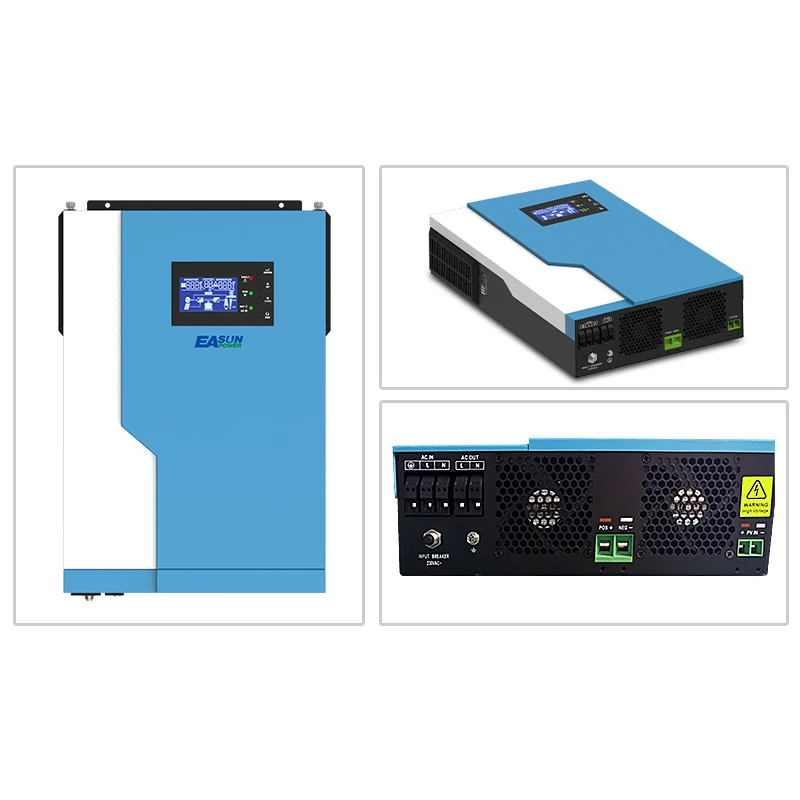 

EASUN POWER Soalr Inverter 5500W MPPT 100A 500VDC PV Input 220VAC 48VDC 5.5KW Pure Sine Wave hybrid inverter With WiFI