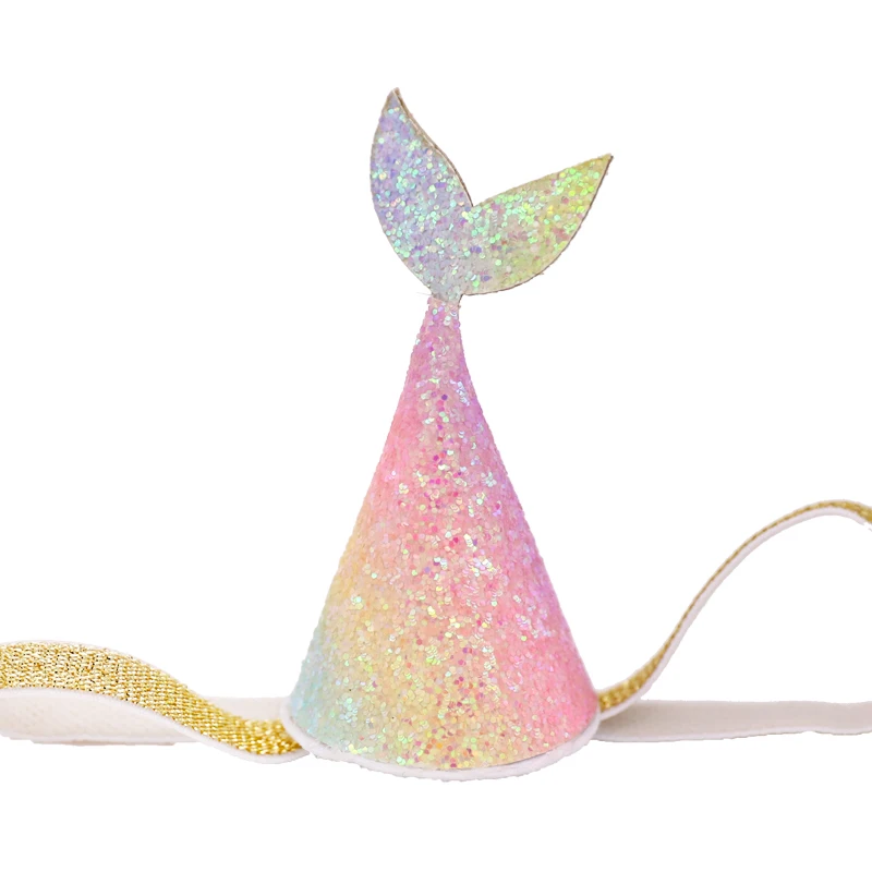 Блестящая шапочка с хвостом русалки головная повязка сделай сам украшение для