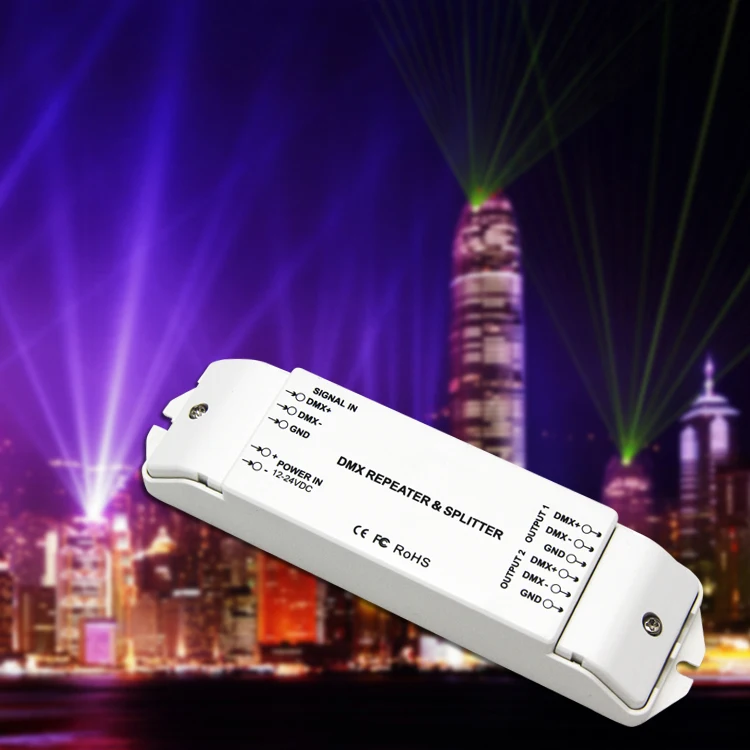 Ретранслятор мощности сигнала BC 812 DMX512 усилитель DMX 1 2 канальный выход сплиттер