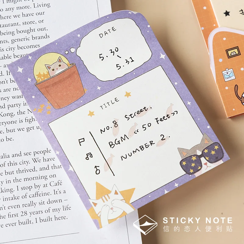 Блокноты для записей Стикеры заметок милые маленькие блокноты из сериала World
