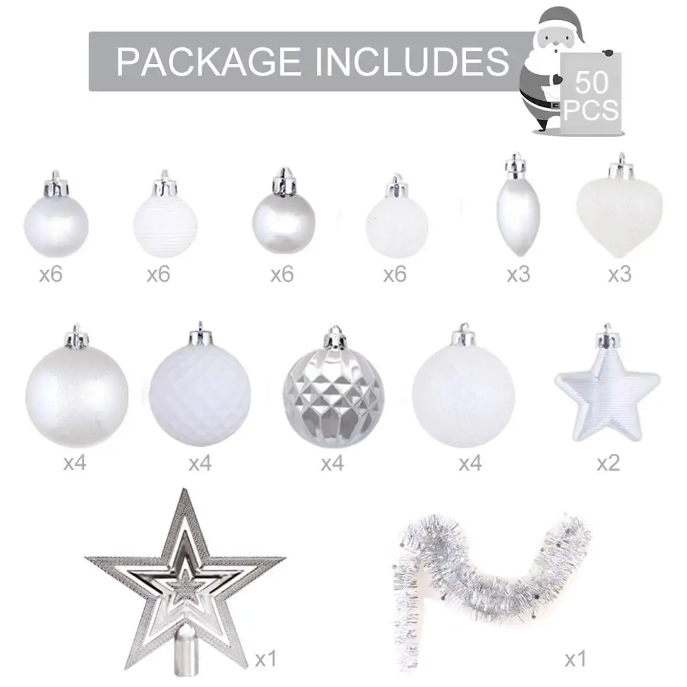 ornaments style 3 FENGRISE подвески для рождественской елки, рождественские украшения, рождественские украшения для дома, декор для рождественской елки, новогодний - Цвет: ornaments style 3