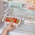 Регулируемый выдвижной Стеллаж с выдвижными ящиками для холодильника, 1 шт.