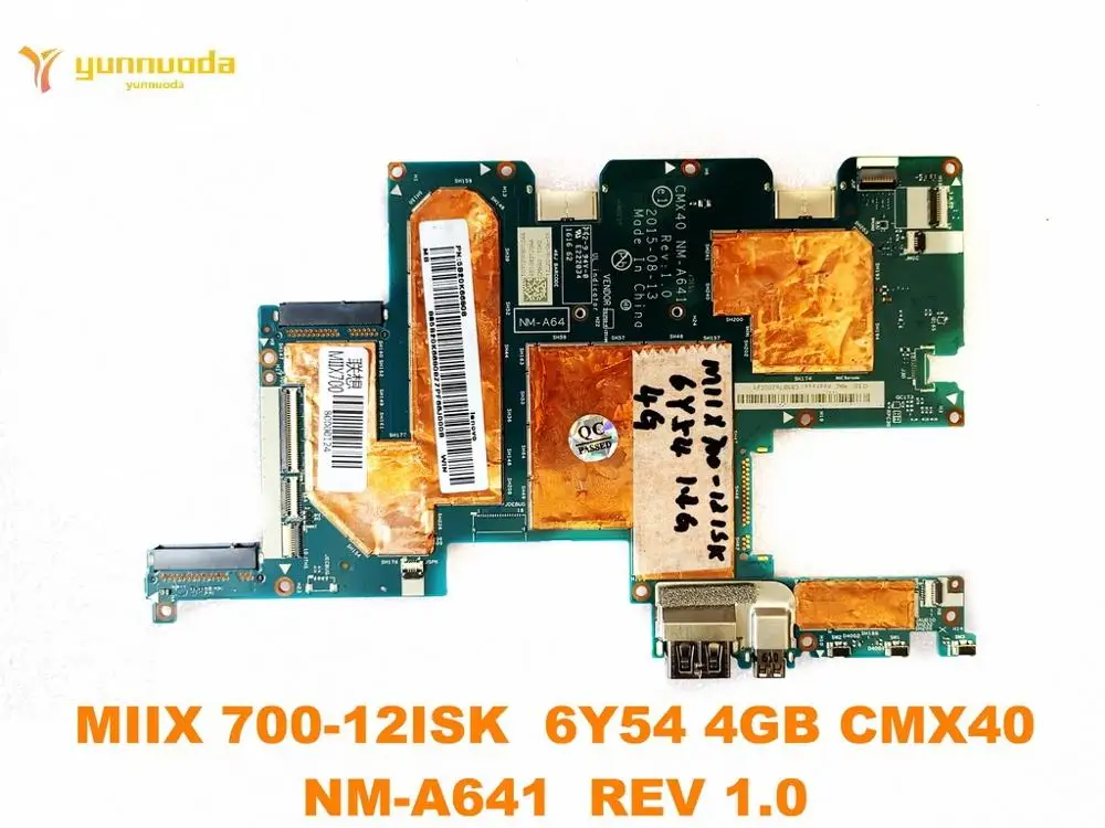Оригинальная материнская плата для ноутбука Lenovo MIIX 700 12ISK 6Y54 4 Гб CMX40 NM A641 REV 1 0