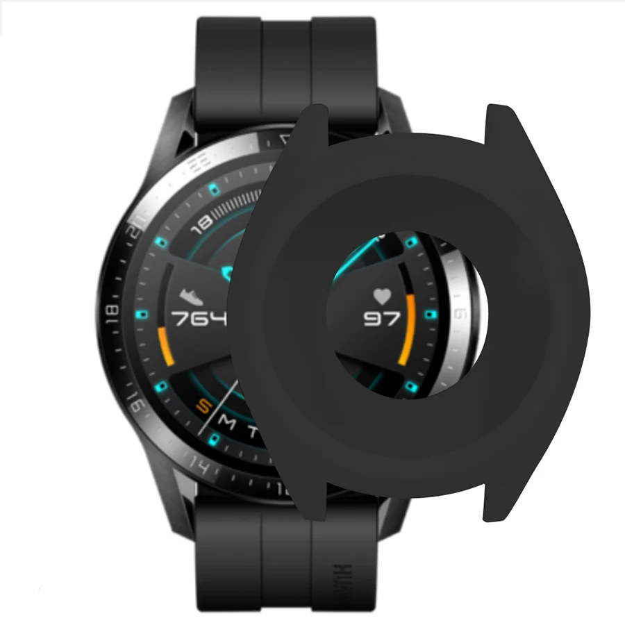 Силиконовый защитный чехол для huawei Watch GT 2 Smartwatch Мягкий ТПУ полный Чехол для часов Корпус рамка Бампер для huawei GT 46 мм