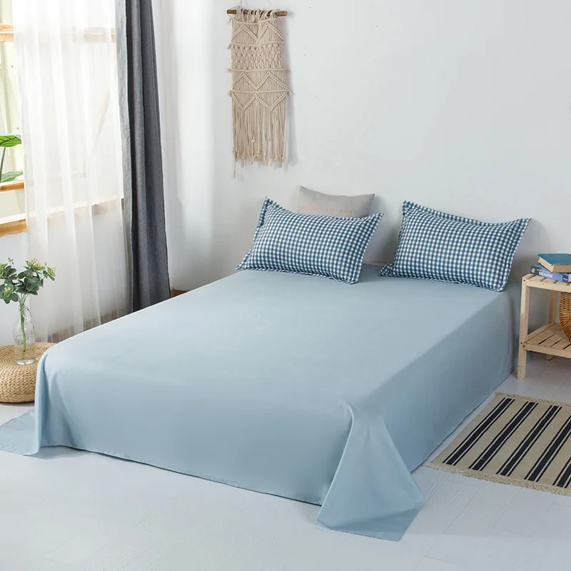 Navy Grid Duvet Cover Aloe Cotton Bedding Blue With White Plaid Geometric Pattern Pillowcase 3/4pcs Queen Size | Дом и сад