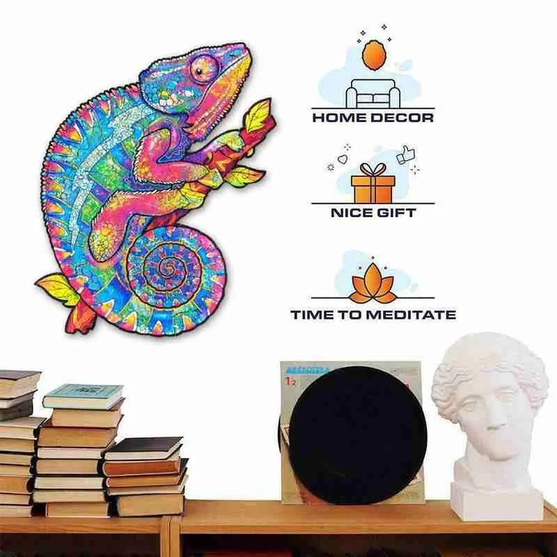 

Puzzle Madera Animal Wood Jigsaw Puzzle Fox Puzzle Board Set Interesting Wooden Puzzles For Adults Kids Educational Games Toy