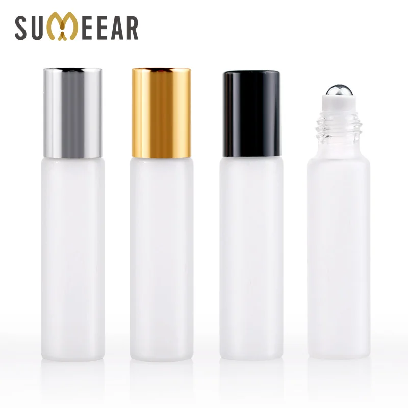 100 шт./лот 10 мл мини многоразовая флакон для духов матовый стеклянный рулон на