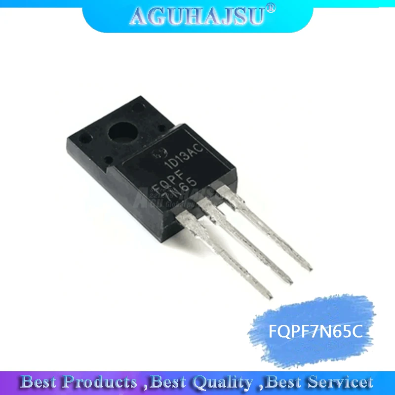 10 шт./лот FQPF7N65C 7N65 TO-220F MOS труба N-channel 650V 7A новый оригинальный