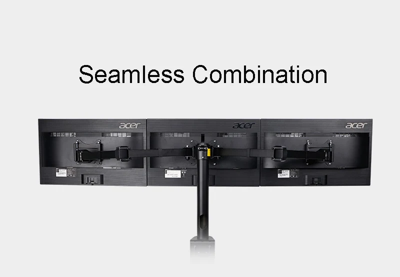 Desktop Clamping Full Motion 10-30 inch Triple Monitor Holder 360 Degree Three LED LCD Mount Arm Bracket 10kgs Per | Электроника