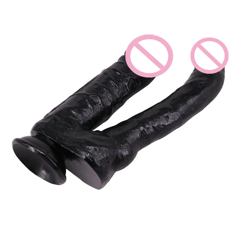 Двухсторонний фаллоимитатор большой длинный анальный пенис лесбийский