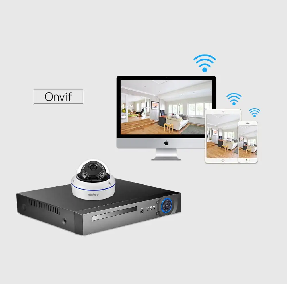 

AZISHN H.265 3MP Security Audio Record IP Camera Metal Anti-vandal Outdoor CCTV Surveillance Video Network Camera 48V POE