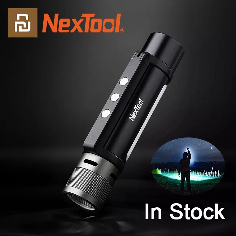 NexTool Outdoor 6 in 1 LED Flashlight Ultra Bright Torch Waterproof Camping Night Light Zoomable Portable Emergency Light