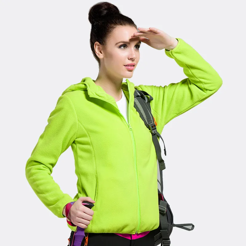 Женские Зимние флисовые куртки модные ветрозащитные толстовки с капюшоном