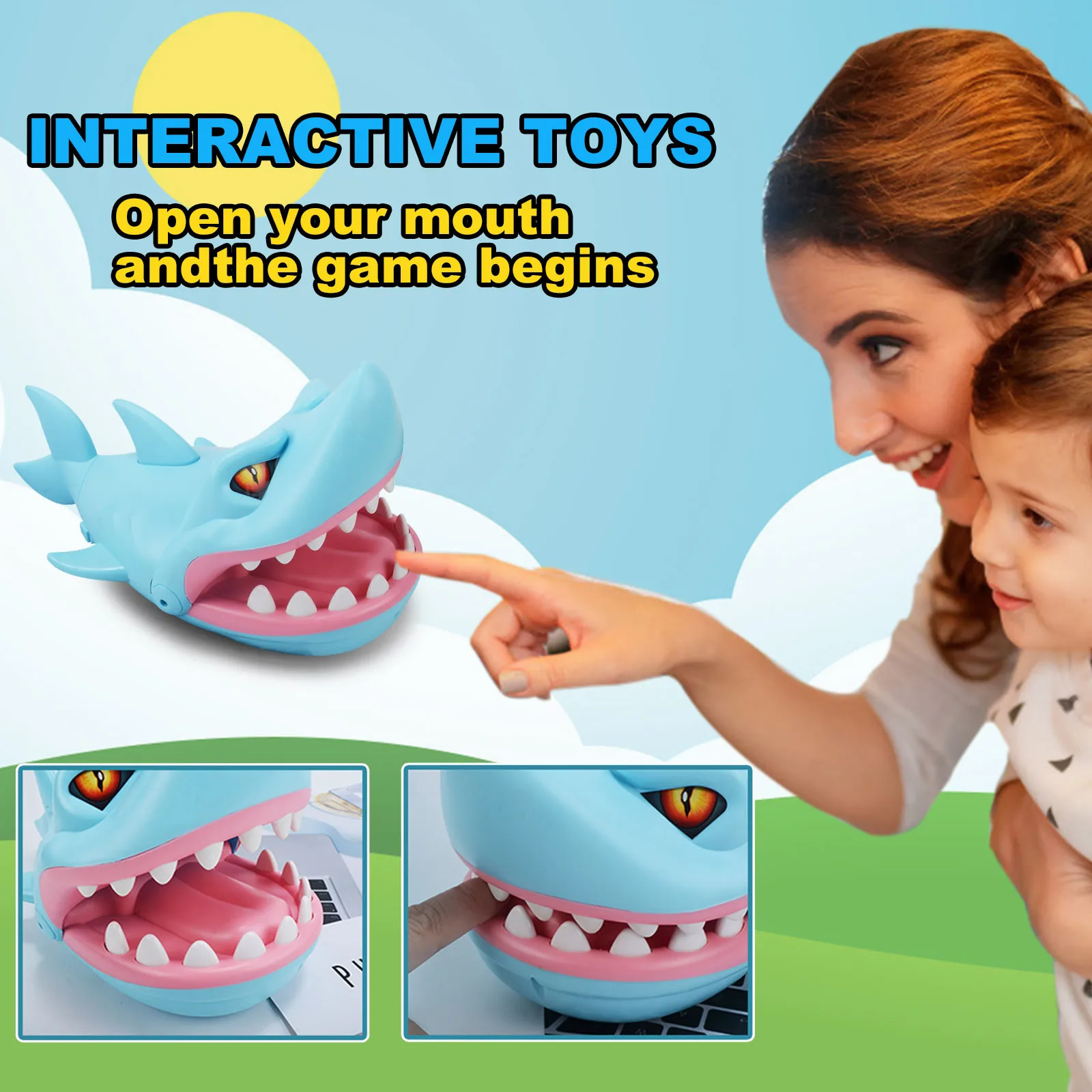 

prank toy Dentist Games For Kids Dinosaur Biting Finger Fun Game Toys Acousto-optic Gift for children Parent-child interaction