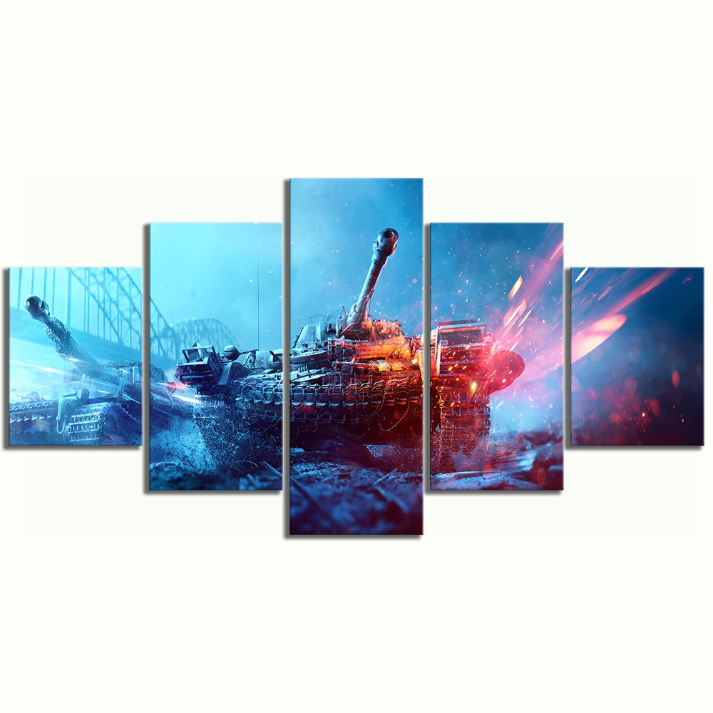 

Hd Prints Poster Pictures Wall Artwork Modular Battlefield 5 Game Tanks Canvas Painting Home Decoration For Living Room Framed