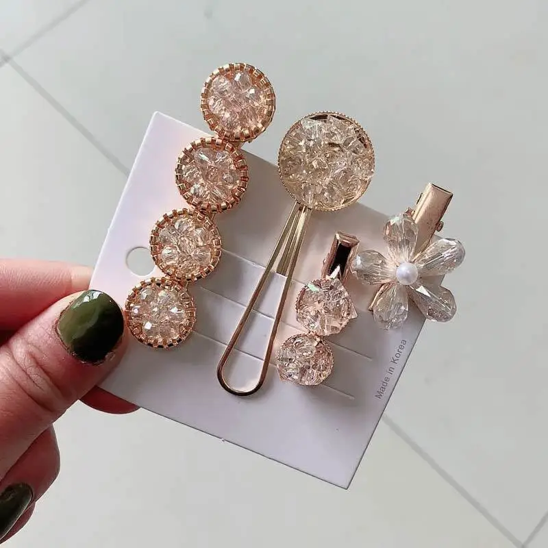 

Barrettes Hair Decoration Bangs Clips Headdress Hairgrip Hair Styling Pearl Hairclip Female Simple Hairpins Young Girl Side Clip