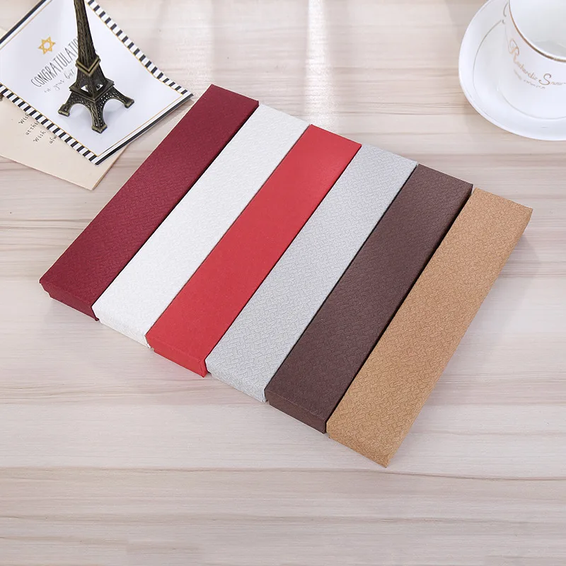 Прямоугольные бумажные коробки Подарочная коробка для ожерелья изысканная с