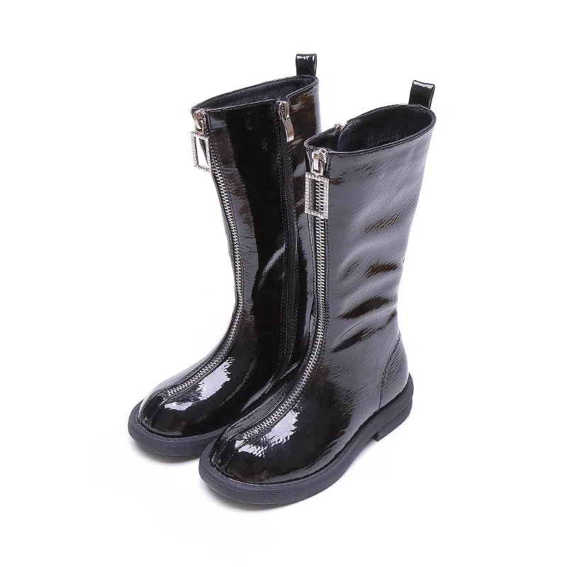 Осень зима 2020 Новые теплые высокие сапоги для девочек Кашемировые Детские