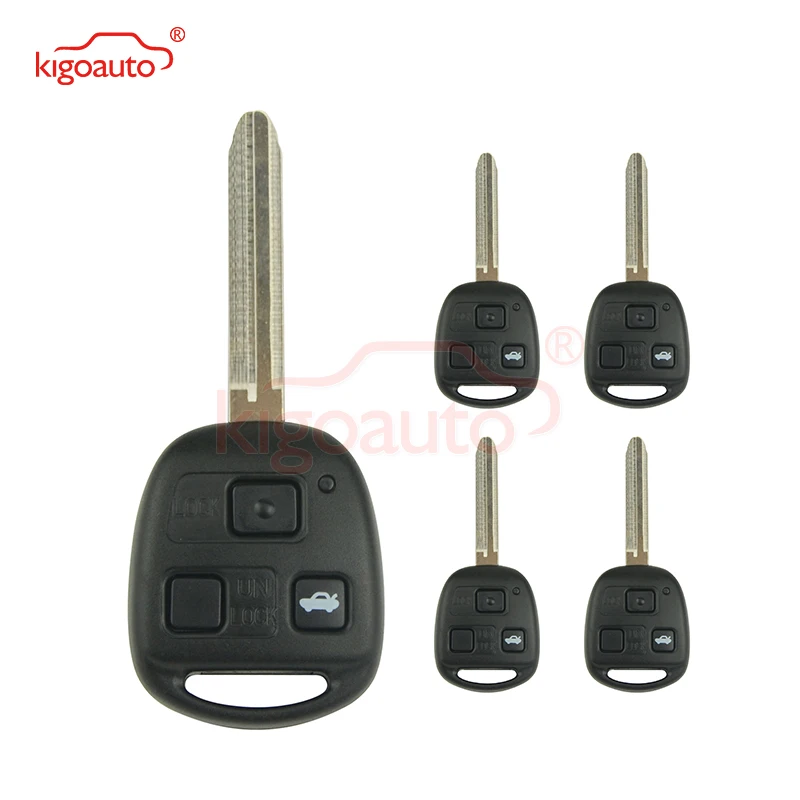 Denso (не Valeo) Kigoauto 5 шт. дистанционный ключ для Toyota Land Cruiser FJ 3 кнопки 434 МГц TOY43 blade с