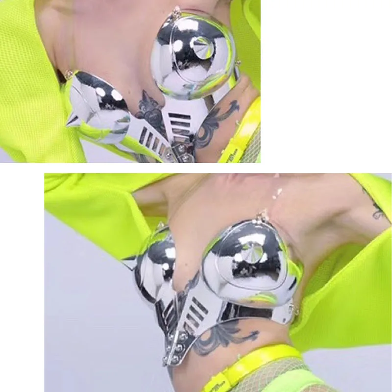 Танцевальный костюм в стиле панк Gogo сексуальный бюстгальтер Клубная одежда