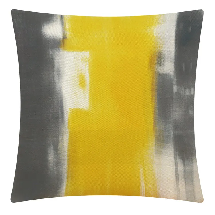 

45*45cm Yellow Geometric Pillowcase Ins Style Cushion Case Home Decorative Lumbar Pillow Cover Sofa Car Cushion Cover Decor