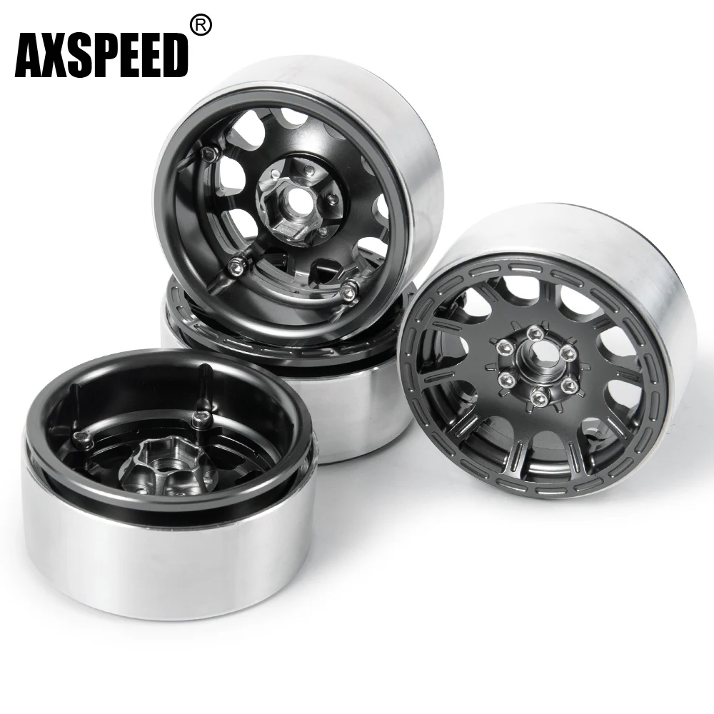 Колесные диски AXSPEED 2 дюйма со стразами #25 цвет Тида для Axial Wraith 90018 1/10
