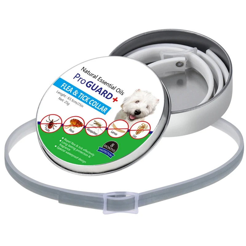 Pet Dog Collar Natural Deworming Essential Oil Pet Collar for Drive Away Flea Tick Pest Control Safe Flea Tick Treatment