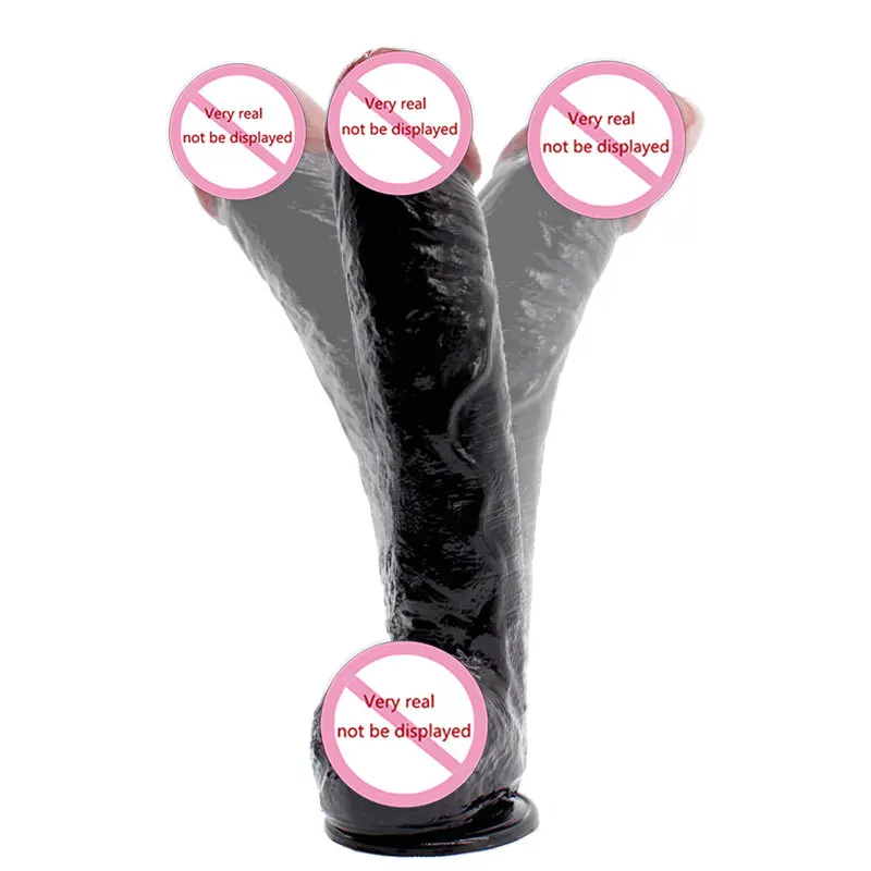 Супер огромный черное дилдо страпон 28*5 см толстый гигантский реалистичный
