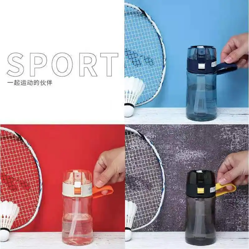 

Sports cup new transparent large capacity plastic cup with straw