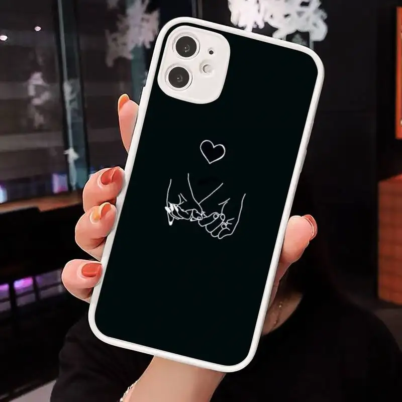

Black and white lines Phone Case Matte transparent For White iPhone 12 Mini 11 Pro XR XS Max 7 8 Plus X Back Cover