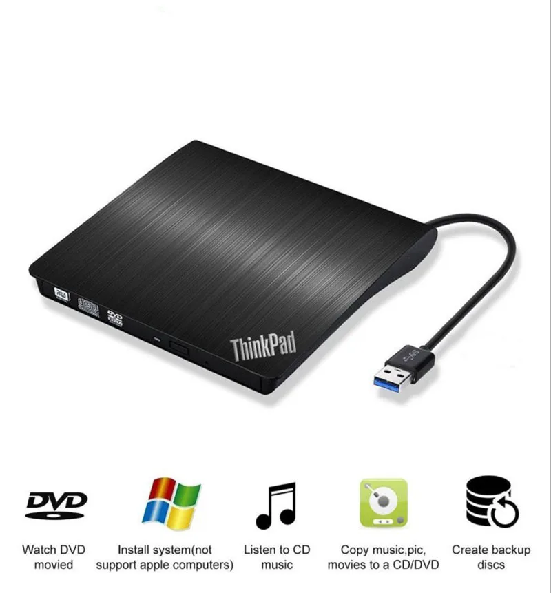 USB 3 0 внешний накопитель DVD-RW CDRW диски горелка плеер Портативный Ультратонкий cd rom