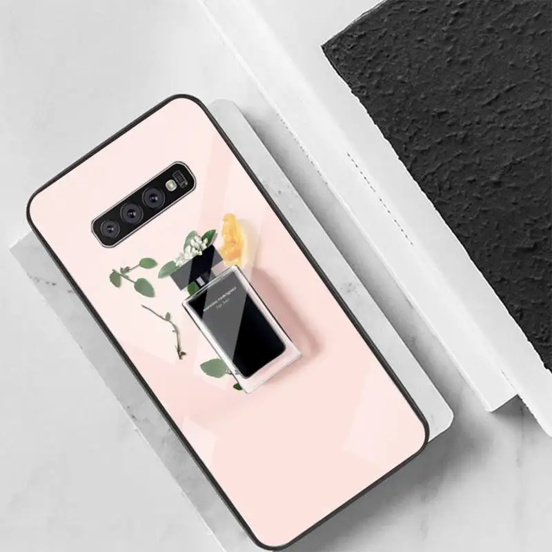 

For Her Perfume Women Phone Case For Samsung S10 S20 S9 Plus Note9 10 Case Glass Case For Samsung Galaxy S10