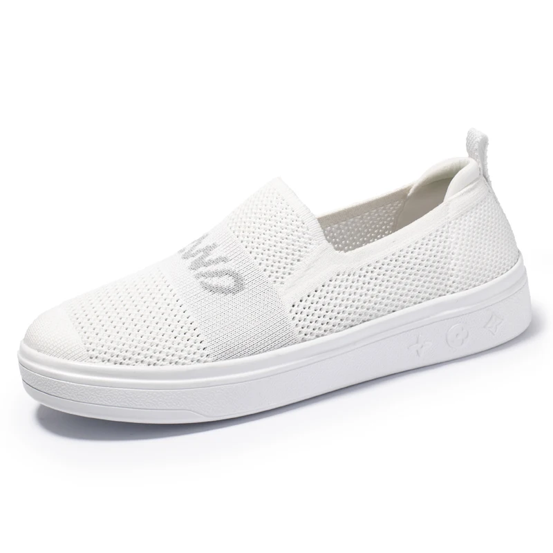 Женские дышащие кроссовки FANDEI плетеные без застежки спортивная обувь для