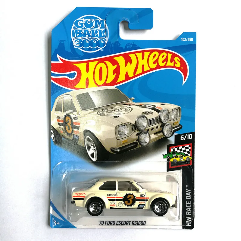 2020-52 Hot Wheels 1:64 Car 70 FORD ESCORT RS1600 металлическая литая модель автомобиля детские