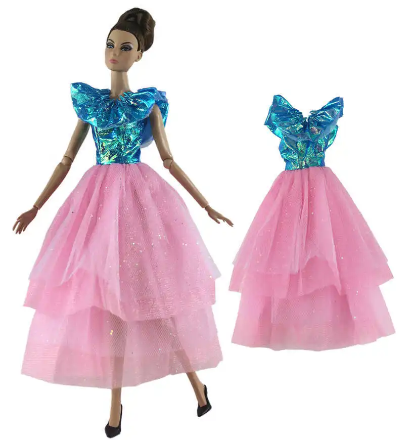 Ручная работа 1 шт. Принцесса Винтаж лазер синий розовый платья для 30 см кукла