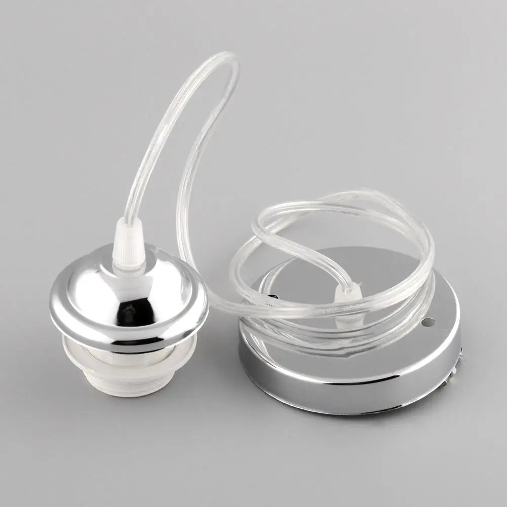 Хромированный Потолочный подвесной светильник розы E27 винт держатель лампы для