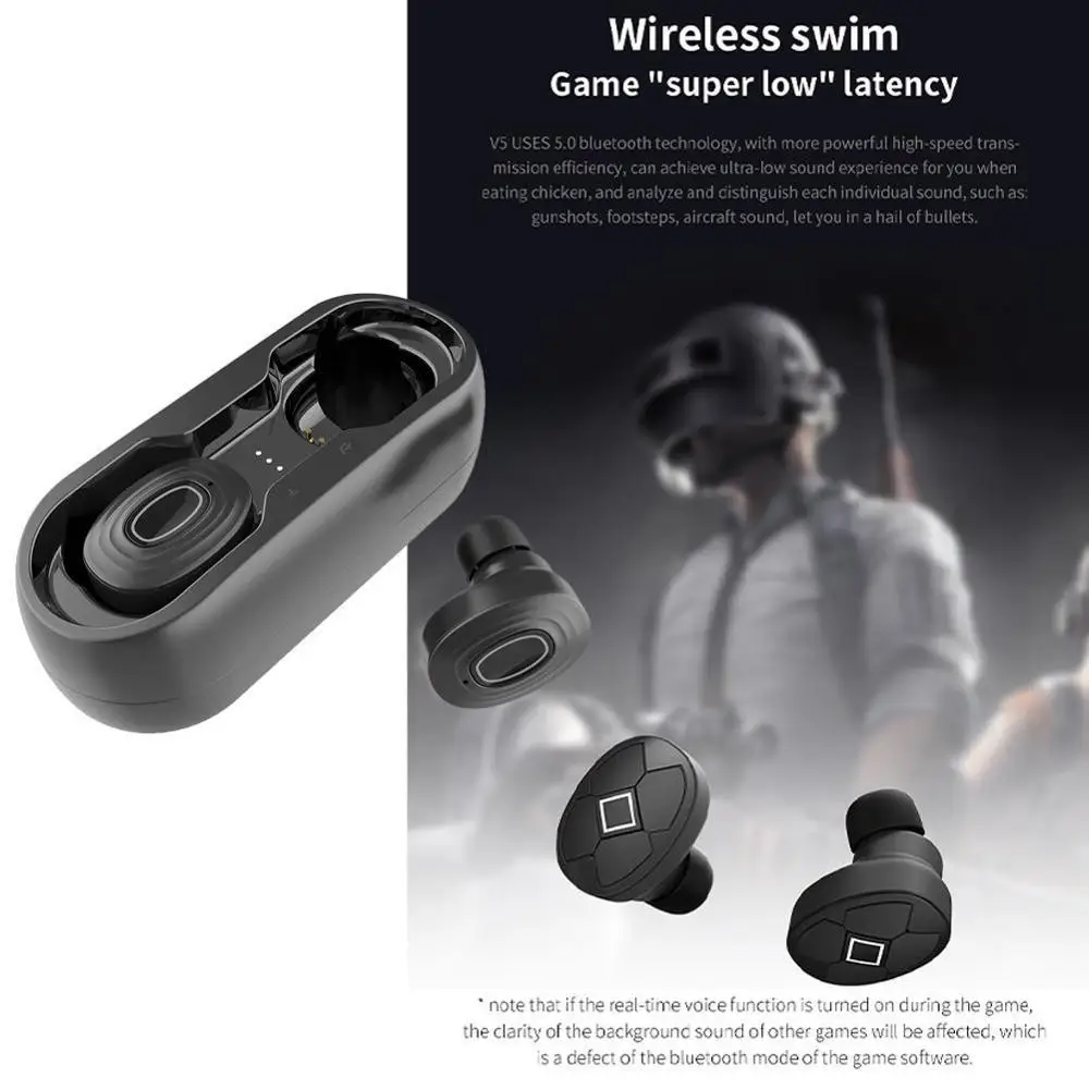 Беспроводные водонепроницаемые наушники V5/V6 HiFi гарнитура Bluetooth 5 0 вкладыши с