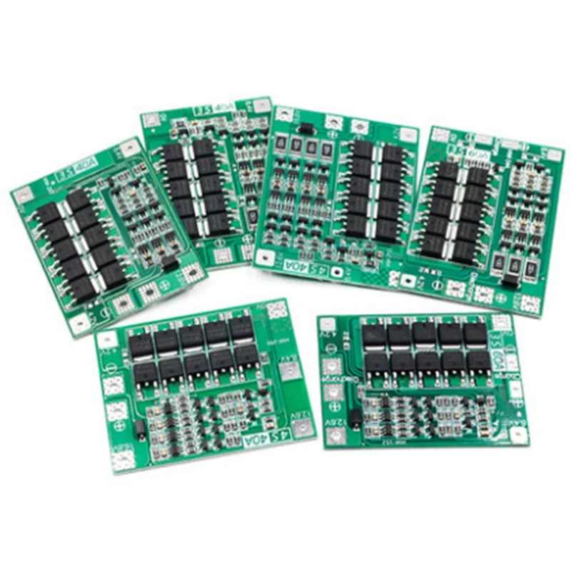 Защитная плата 3S/4S 40A/60A 18650 BMS для зарядки литий ионных батарей двигателя