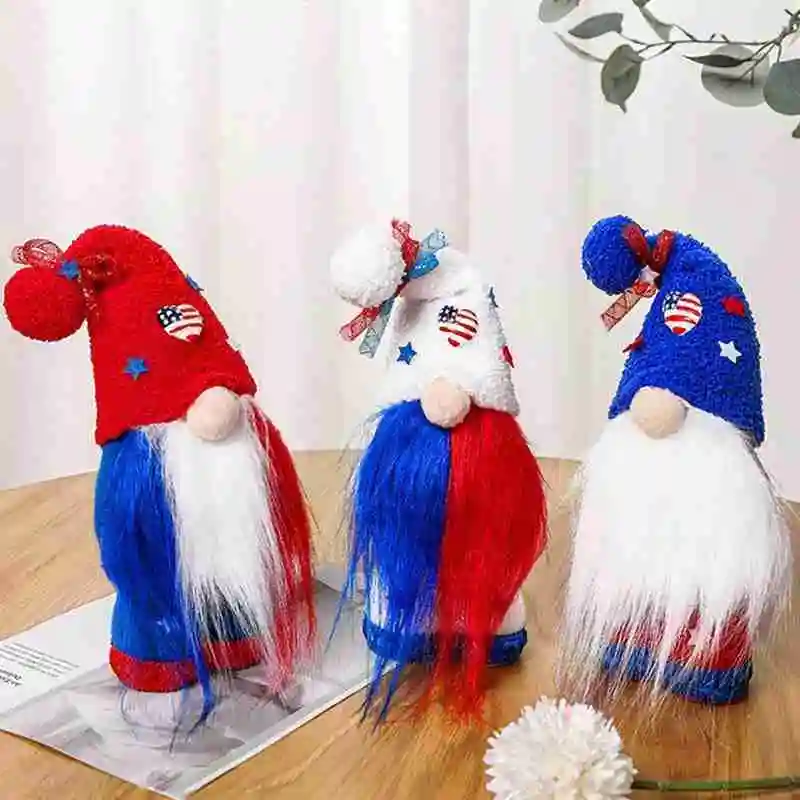 

Independence Day Gnome Plush Election Decoration Living Room Desktop Decoration Festival Decoration Doll
