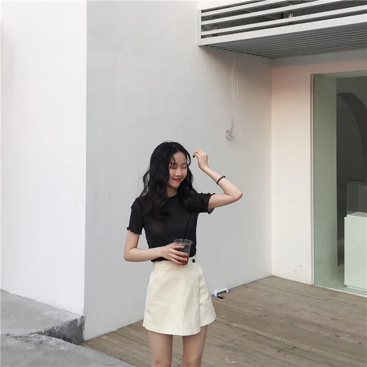 Летняя юбка шорты женские повседневные с высокой талией размера плюс одежда для