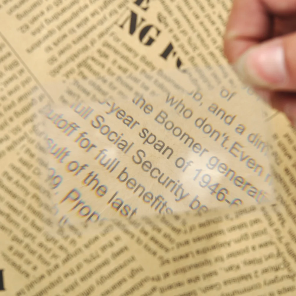 

10 PCS Credit Card Size 3X Transparent Credit Card Shape Magnifiers Magnification Magnifying Fresnel Lens for Reading Newspaper