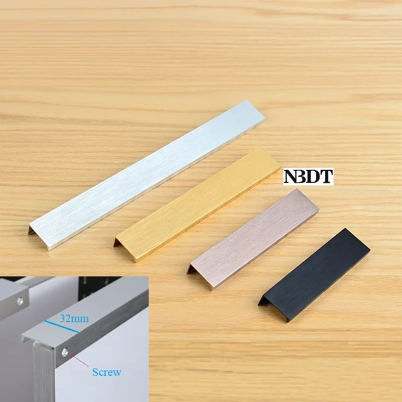 4 шт. Алюминий сплав шкаф с выдвижными ящиками пальца U образный задней стороны