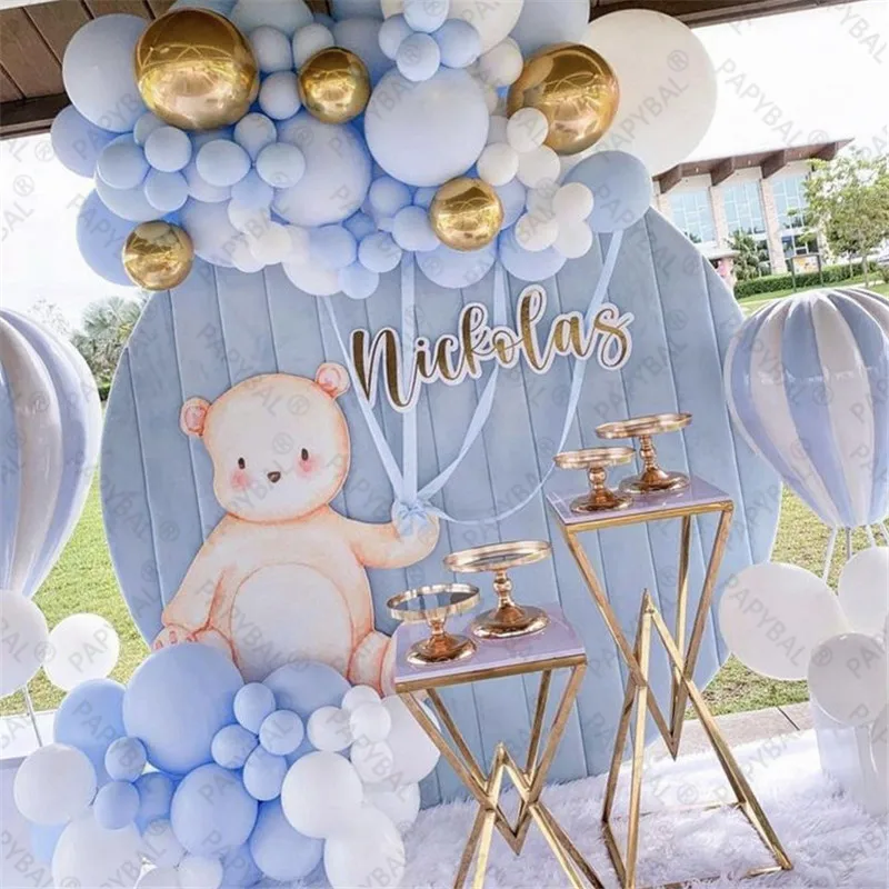 Kit de guirnalda de arco de Globo Azul Macaron para Baby Shower, Globos de fiesta de cumplea&ntilde;os para ni&ntilde;os, decoraci&oacute;n de Globos de boda, 106 piezas-1