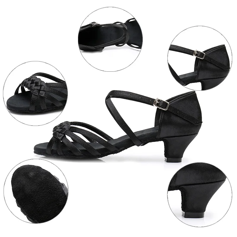 Туфли HROYL женские для латиноамериканских танцев низкий каблук бальные туфли