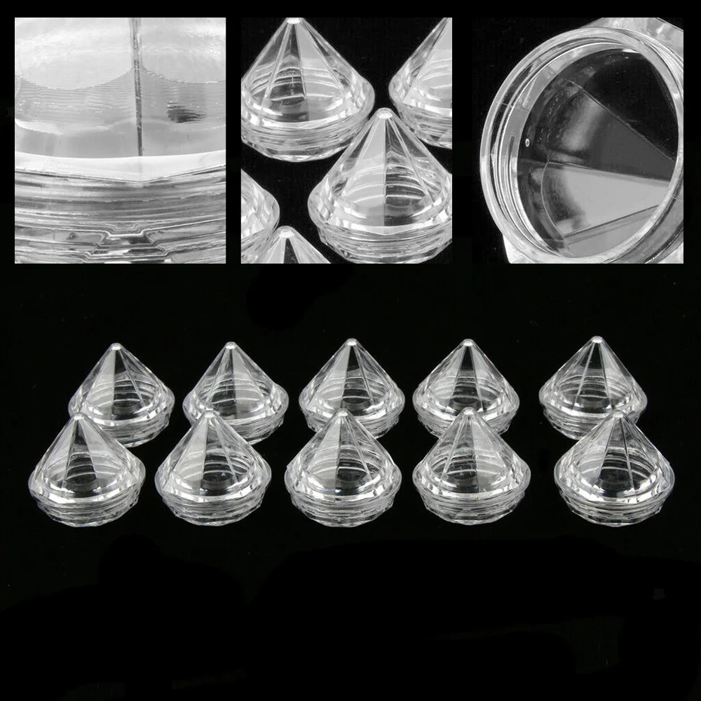 50pcs/lot 5g Mini Sample Bottle Empty Make Up Jar Sealing Pots Portable Diamond Shape Face Cream Container Refillable Bottles | Красота и